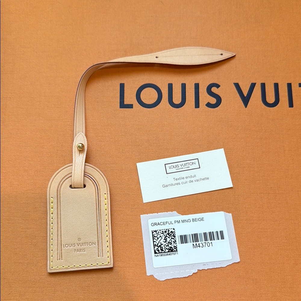 Louis Vuitton Tan Luggage Tag